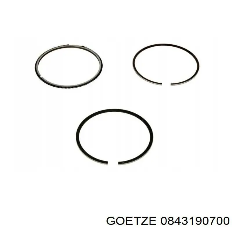 Кольца поршневые на 1 цилиндр, 2-й ремонт (+0,50) на Hyundai Getz 