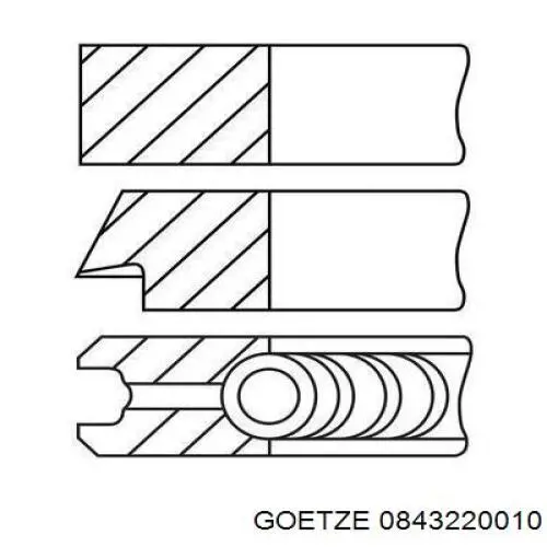 Кольца поршневые STD на 1 цилиндр Goetze 0843220010 цена, от 28.72 USD