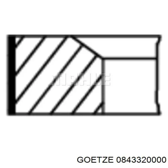 08-433200-00 Goetze кольца поршневые на 1 цилиндр, std.