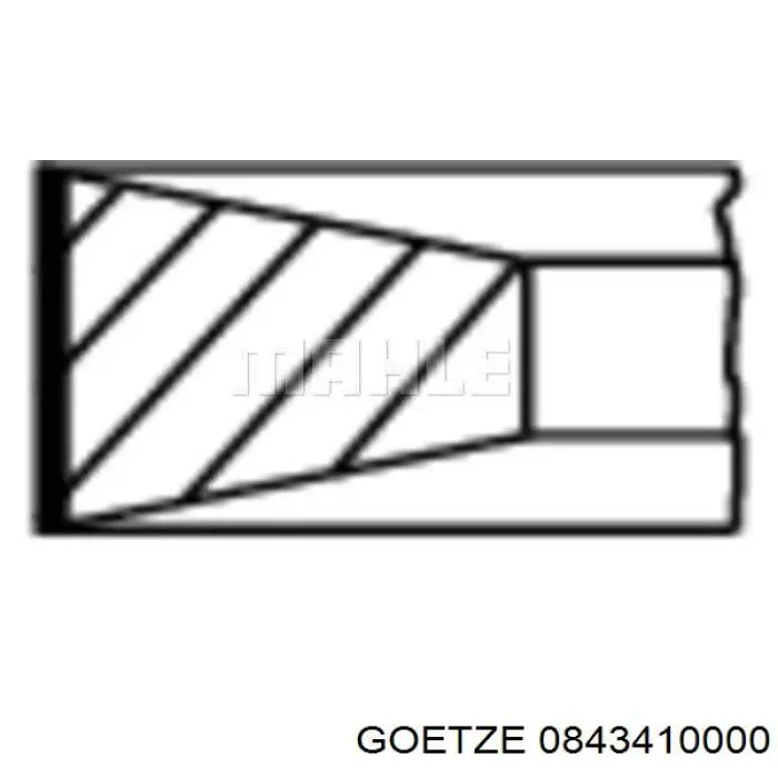 08-434100-00 Goetze кольца поршневые на 1 цилиндр, std.