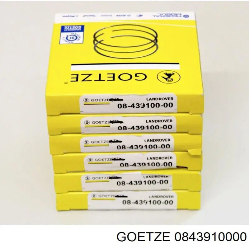 Juego de aros de pistón para 1 cilindro, STD 0843910000 Goetze