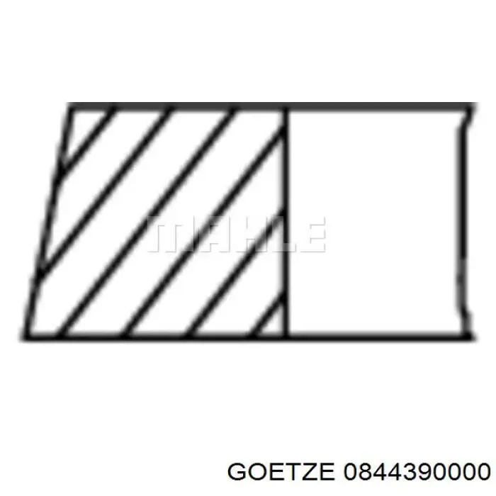 Комплект поршневых колец на 1 цилиндр, стандарт 0844390000 Goetze