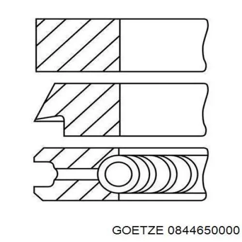 Кольца поршневые STD на 1 цилиндр Goetze 0844650000 цена, от 9.13 USD