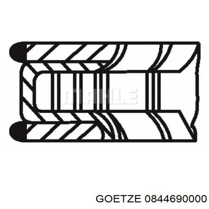 0844690000 Goetze Поршневые кольца на 1 цилиндр, STD