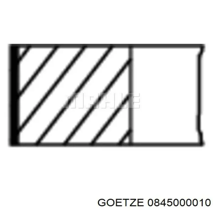 Купить 0845000010 Goetze Комплект поршневых колец на 1 цилиндр, стандарт