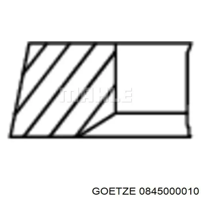 Комплект поршневых колец на 1 цилиндр, стандарт 7701475787 Renault (RVI)