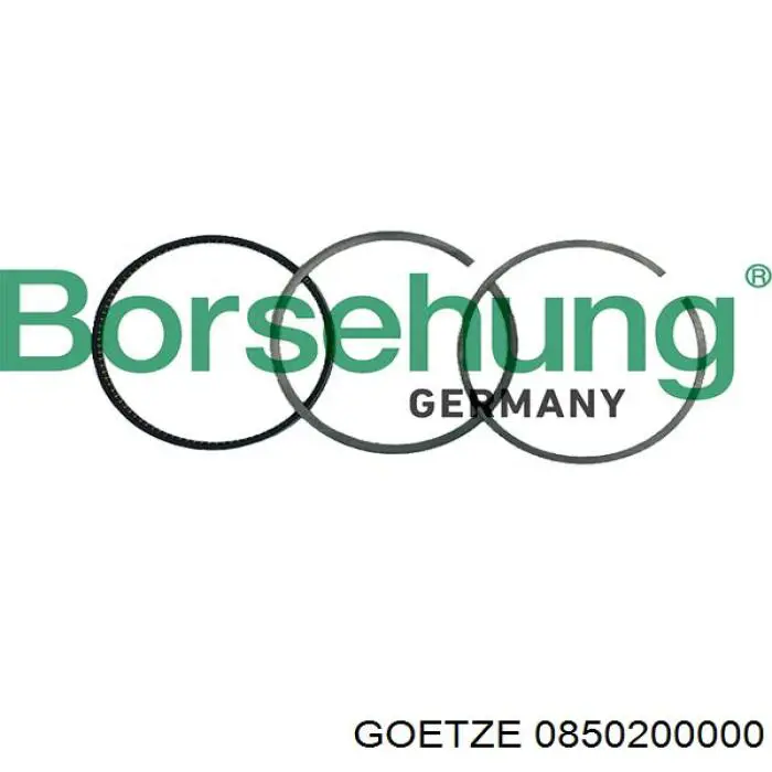 0850200000 Goetze Поршневые кольца на 1 цилиндр, STD