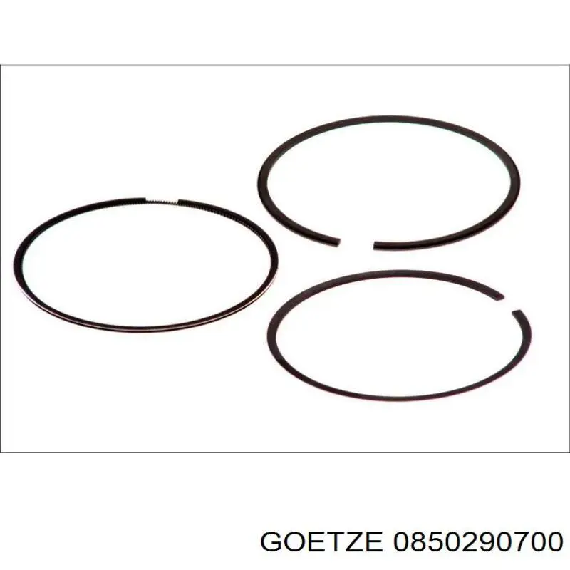 08-502907-00 Goetze кольца поршневые на 1 цилиндр, 2-й ремонт (+0,50)