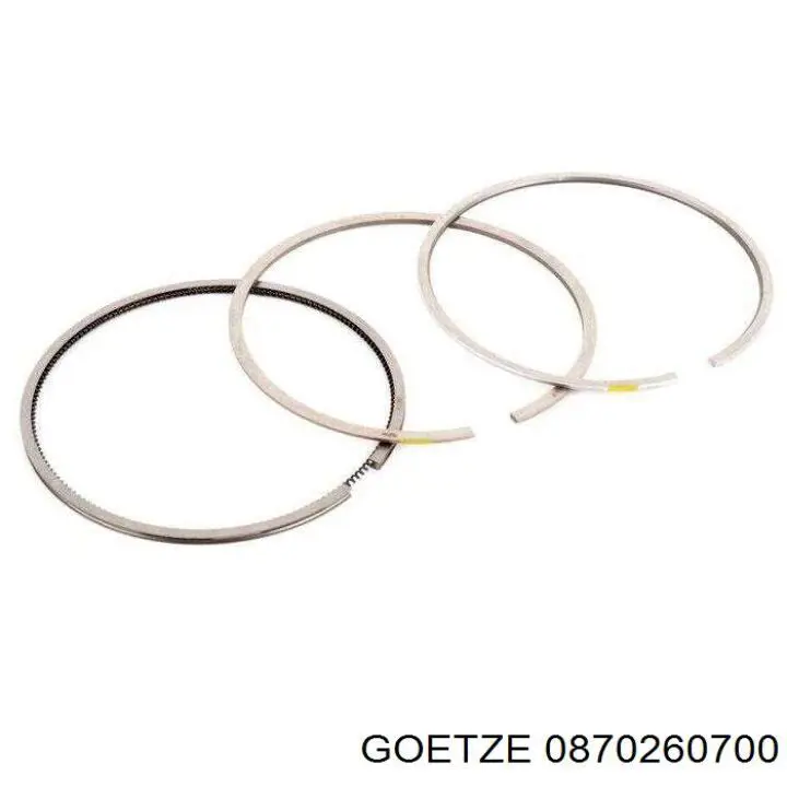0870260700 Goetze Комплект поршневых колец на 1 цилиндр, 2-й ремонт (+0,50)