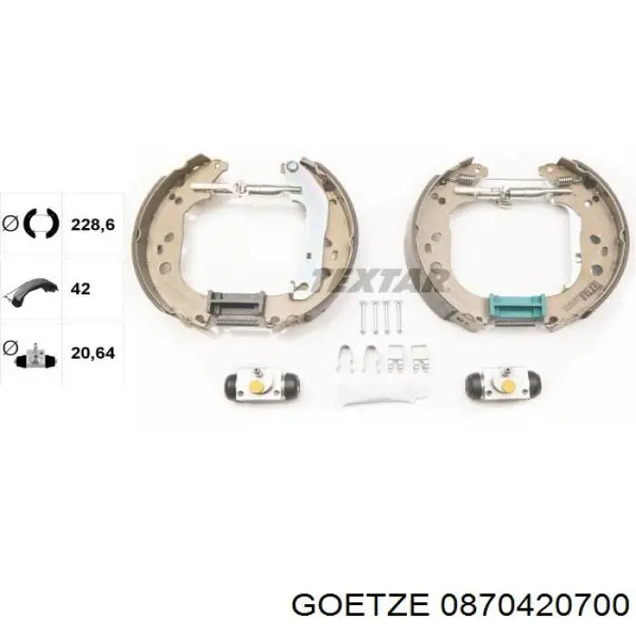 08-704207-00 Goetze кольца поршневые на 1 цилиндр, 2-й ремонт (+0,50)