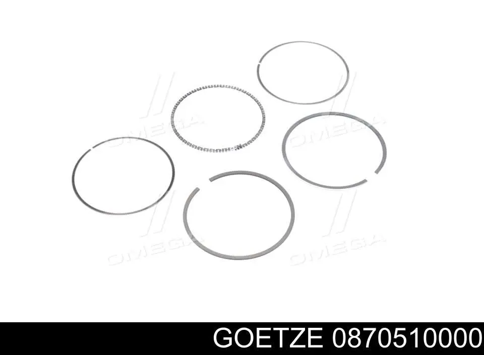08-705100-00 Goetze кольца поршневые на 1 цилиндр, std.