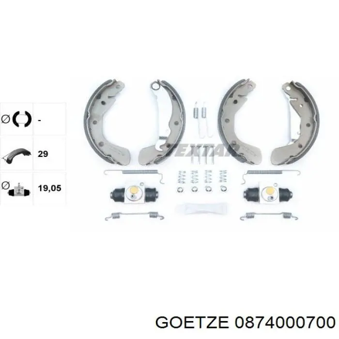 Кільця поршневі на 1 циліндр, 2-й ремонт (+0,50) 0874000700 Goetze