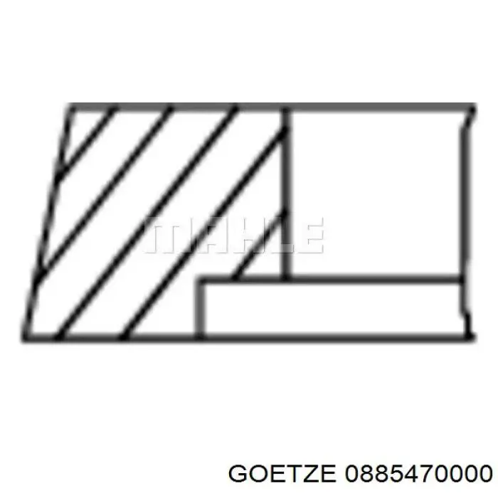 08-854700-00 Goetze кольца поршневые на 1 цилиндр, std.
