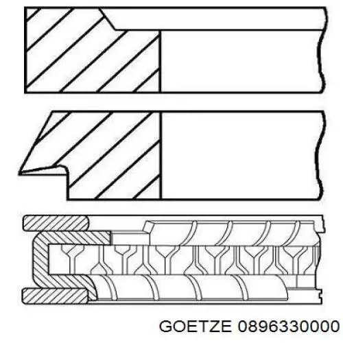 Кольца поршневые STD на 1 цилиндр Goetze 0896330000 цена, от 19.16 USD