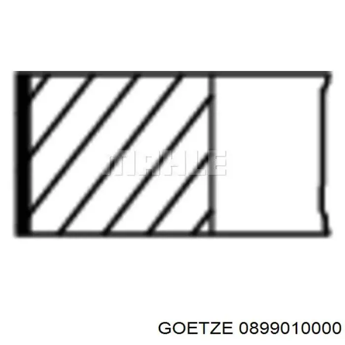 Купить 0899010000 Goetze Комплект поршневых колец на 1 цилиндр, стандарт