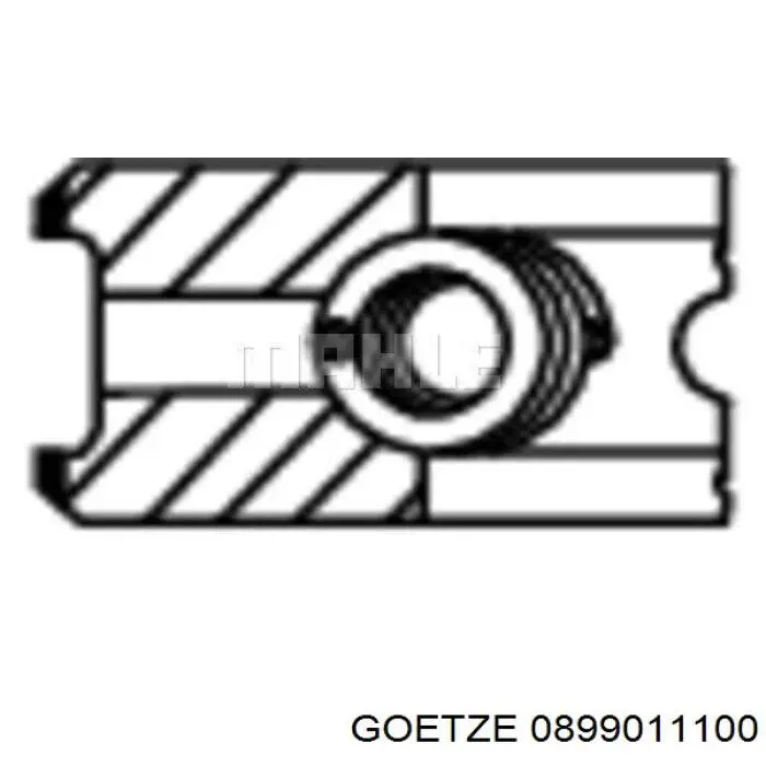 Juego de aros de pistón para 1 cilindro, cota de reparación +1,00 mm 0899011100 Goetze