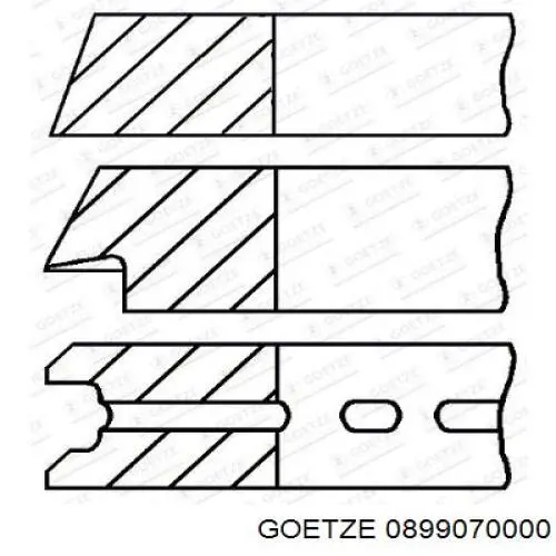 Комплект поршневых колец компрессора, на 1 цилиндр, STD Goetze 0899070000 цена, от 4.97 USD