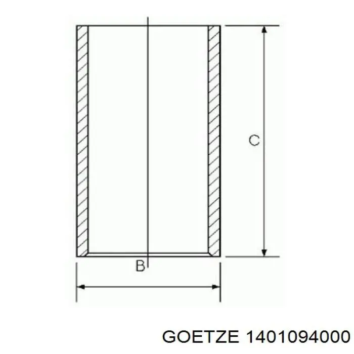 Гильза поршневая 1401094000 Goetze