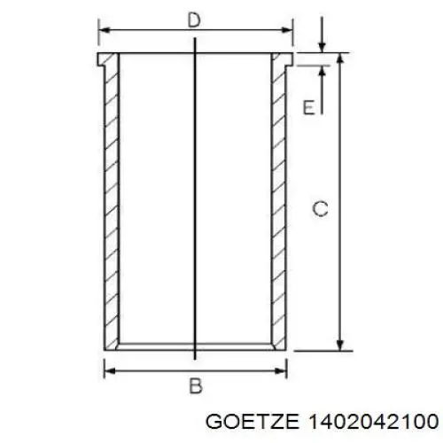 1402042100 Goetze гильза поршневая