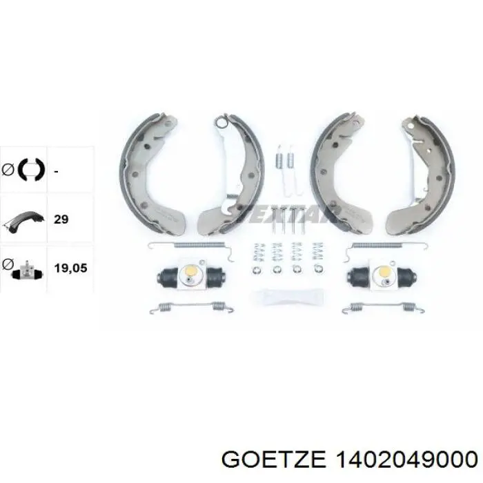 Купить 1402049000 Goetze Гильза поршневая