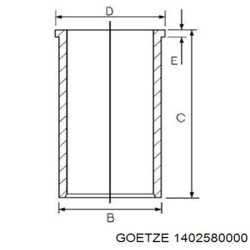 Camisa del cilindro 1402580000 Goetze