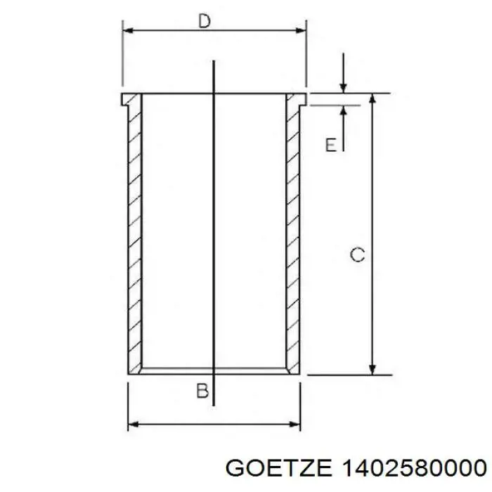Гильза поршневая Goetze 1402580000 цена, от 26.44 USD