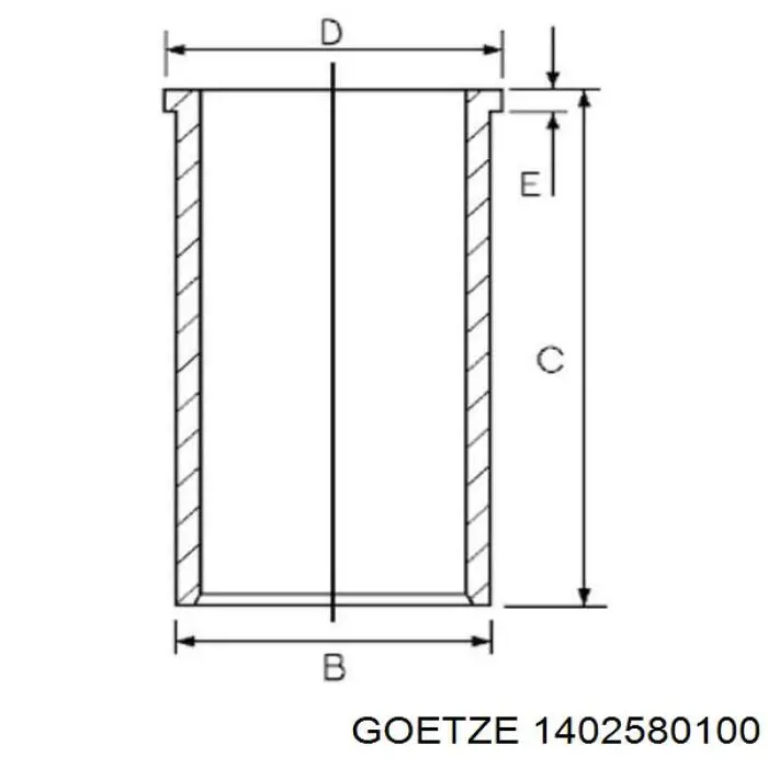 Гильза поршневая 1402580100 Goetze