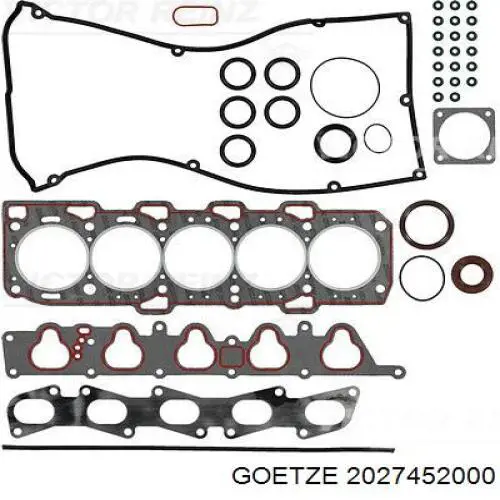 2027452000 Goetze комплект прокладок двигателя верхний
