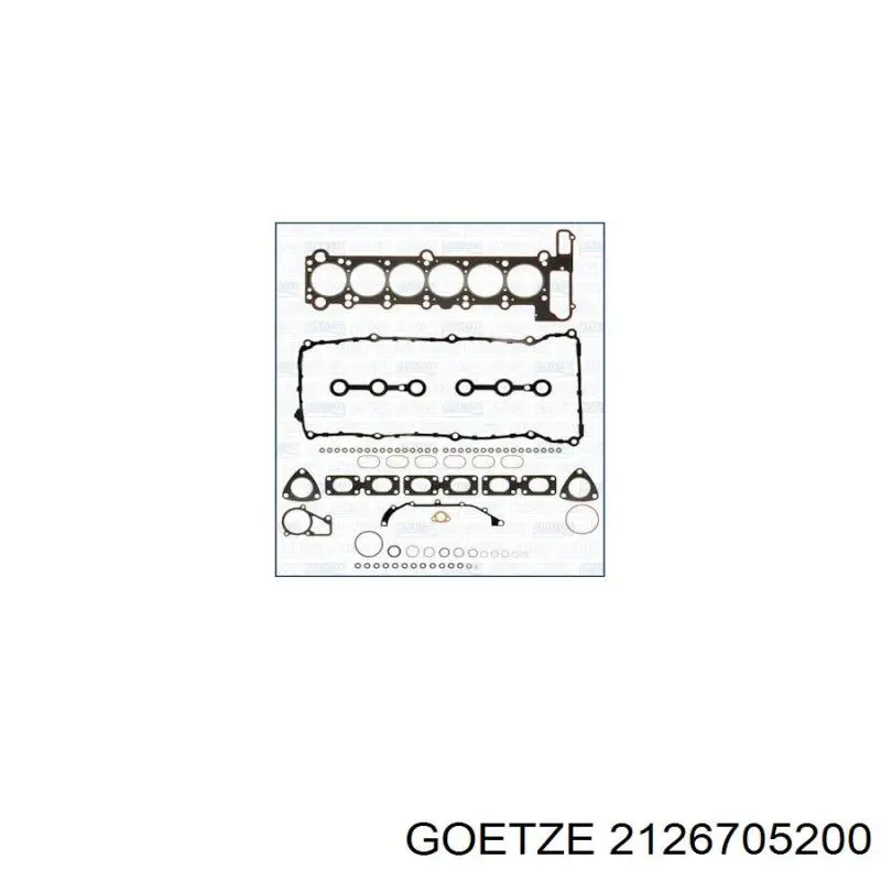 2126705200 Goetze комплект прокладок двигателя верхний