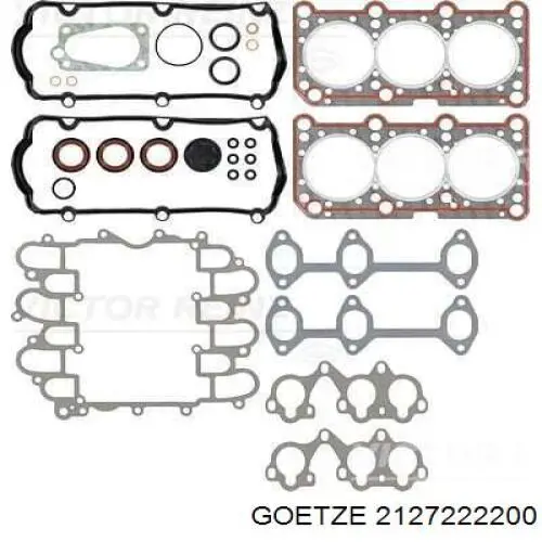 Комплект прокладок двигателя верхний Goetze 2127222200
