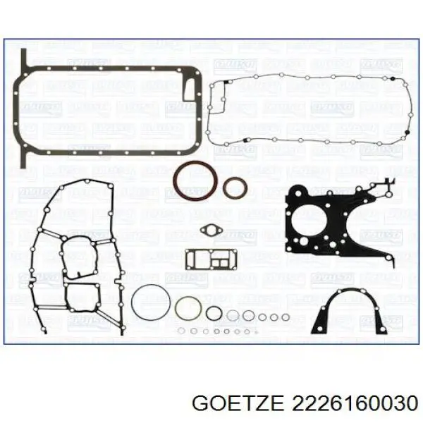 2226160030 Goetze комплект прокладок двигателя нижний