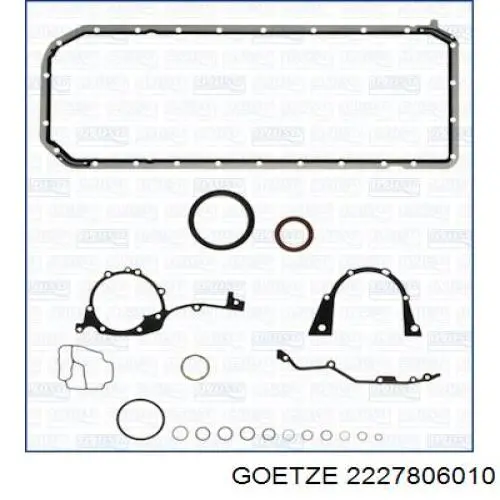 2227806010 Goetze Комплект прокладок двигателя, нижний