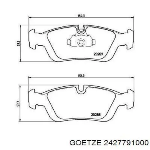 Прокладка крышки клапанов комплект Goetze 2427791000
