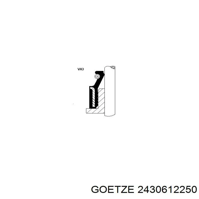 2430612250 Goetze сальник клапана (маслосъемный, впуск/выпуск, комплект на мотор)