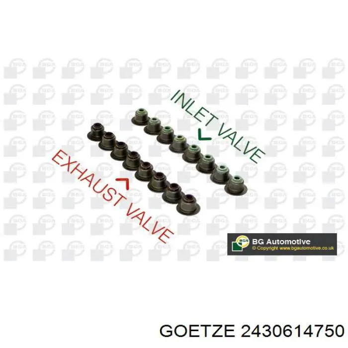 2430614750 Goetze сальник клапана (маслосъемный, впуск/выпуск, комплект на мотор)
