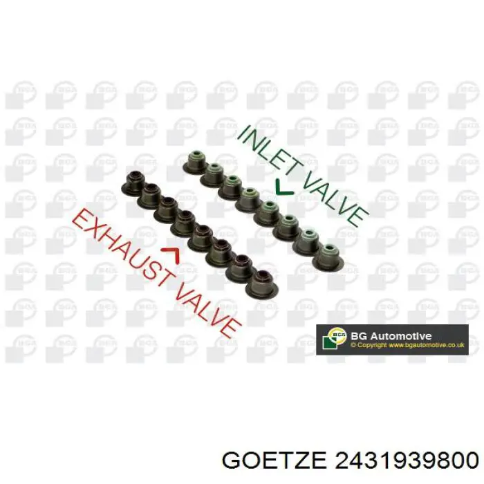 2431939800 Goetze сальник клапана (маслосъемный, впуск/выпуск, комплект на мотор)