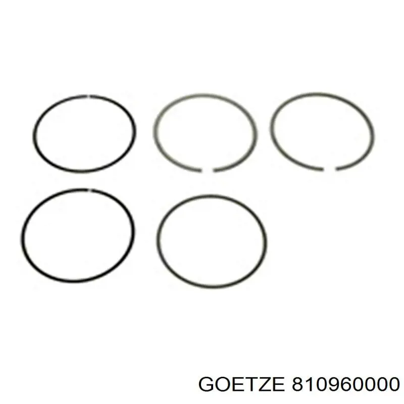 810960000 Goetze кольца поршневые на 1 цилиндр, std.