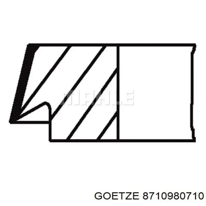 8710980710 Goetze поршень в комплекте на 1 цилиндр, 2-й ремонт (+0,50)