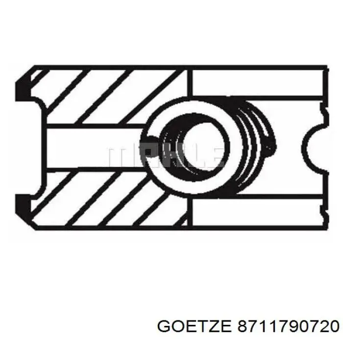 Pistón completo para 1 cilindro, cota de reparación + 0,50 mm 8711790720 Goetze