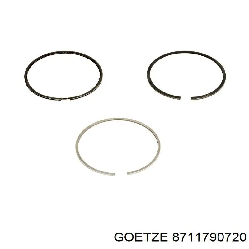 Поршень в комплекте на 1 цилиндр, 2-й ремонт (+0,50) Goetze 8711790720