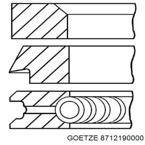 Поршень на 1 цилиндр 8712190000 Goetze