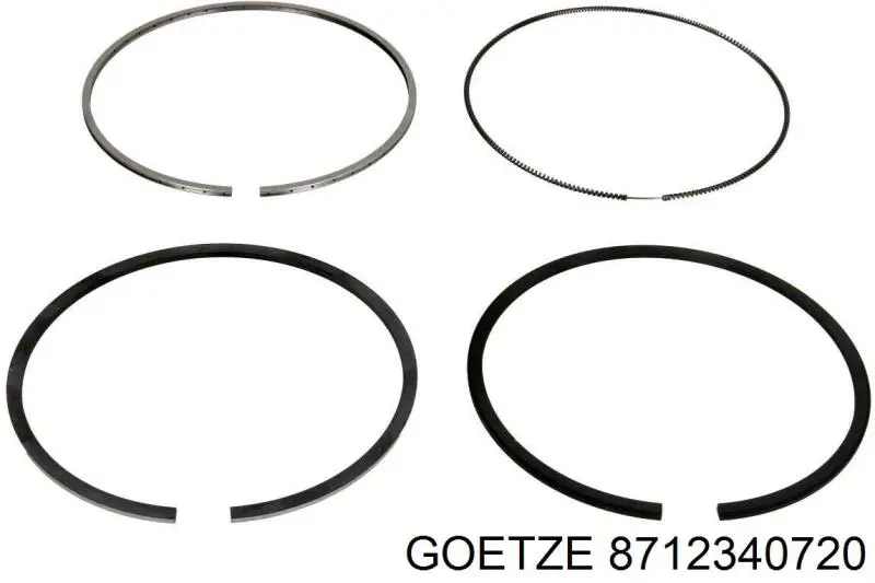 87-123407-20 Goetze поршень в комплекте на 1 цилиндр, 2-й ремонт (+0,50)