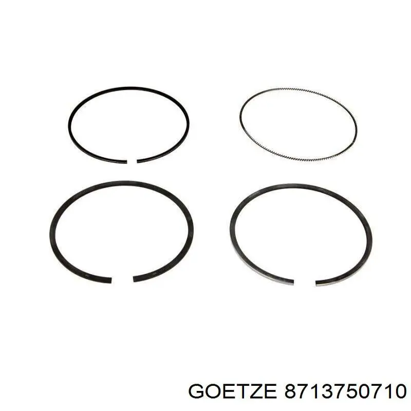 Поршень в комплекте на 1 цилиндр, 2-й ремонт (+0,50) Goetze 8713750710