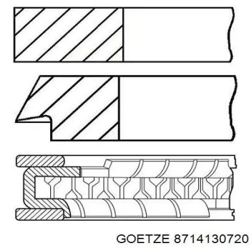 8714130720 Goetze Поршня, 2-й ремонт