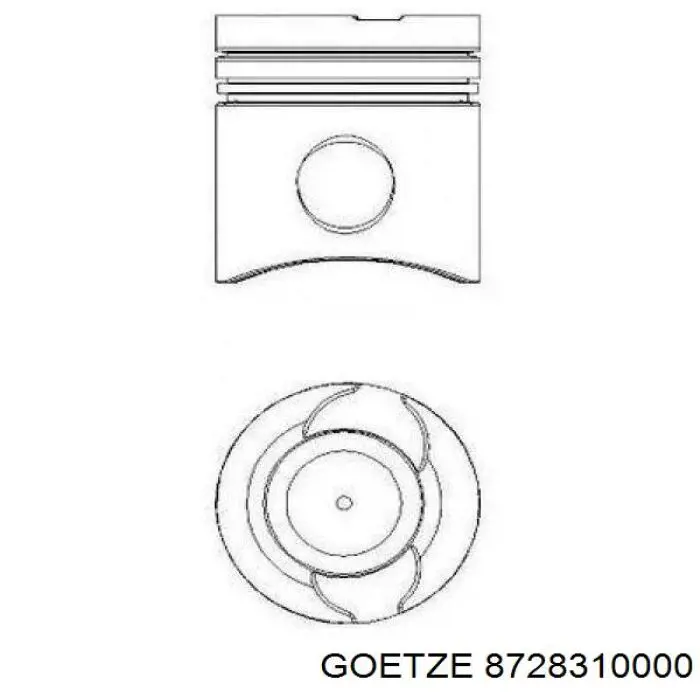 Поршень на 1 цилиндр 8728310000 Goetze