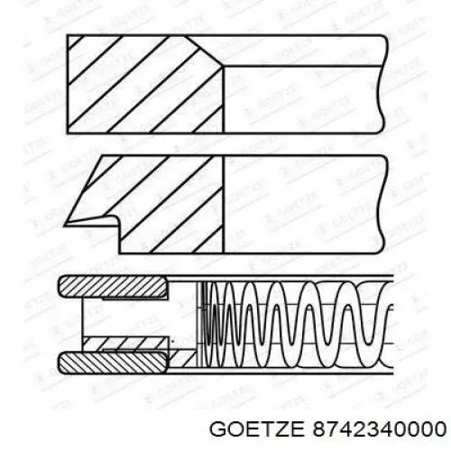 8742340000 Goetze Поршень в комплекте на 1 цилиндр, STD