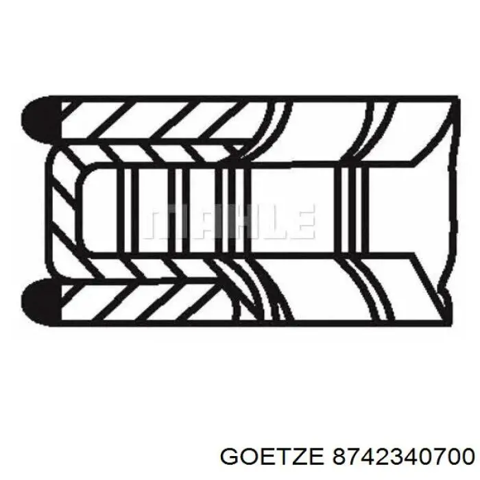 87-423407-00 Goetze поршень в комплекте на 1 цилиндр, 2-й ремонт (+0,50)
