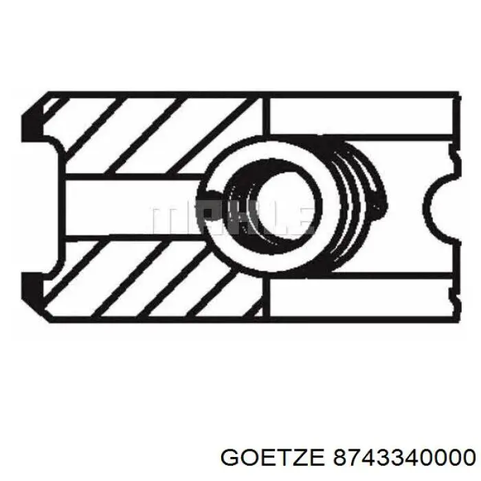 Поршень на 1 цилиндр 8743340000 Goetze