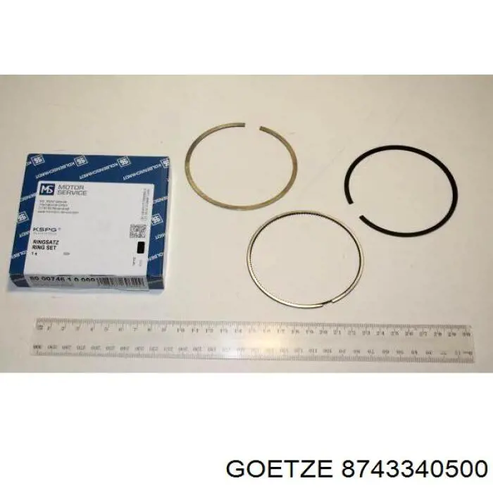 Поршень в комплекте на 1 цилиндр, 1-й ремонт (+0,25) Goetze 8743340500