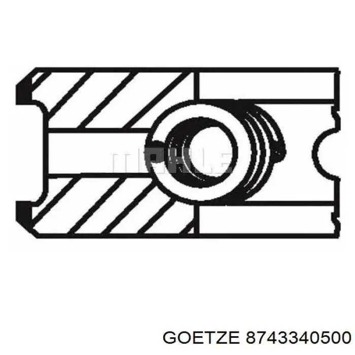 Pistón completo para 1 cilindro, cota de reparación + 0,25 mm 8743340500 Goetze